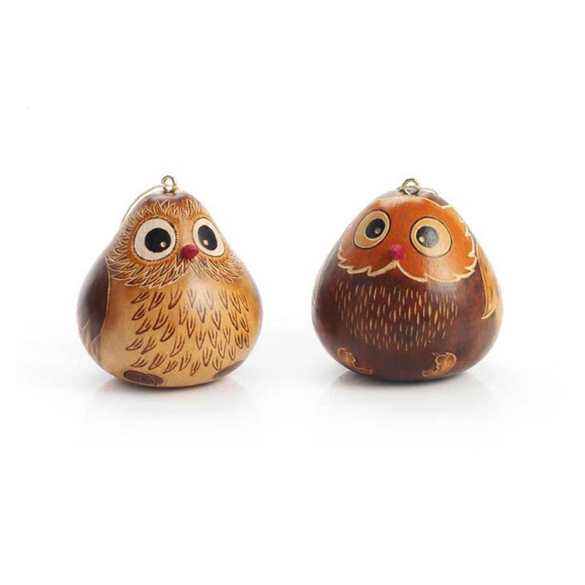 Owl Gourd Christmas Ornaments