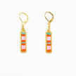 Miyuke Colorblock Dangle Earrings: Fiesta