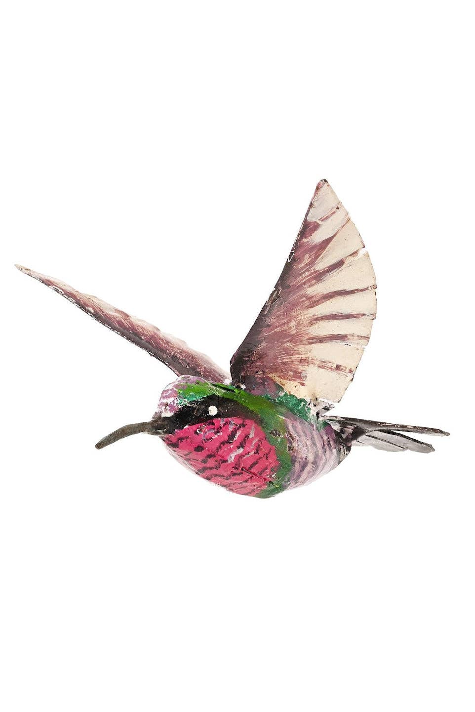 Recycled Metal Hummingbird Hanging Sculpture
