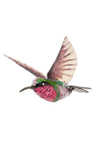 Recycled Metal Hummingbird Hanging Sculpture