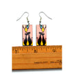 Atomic Cats Mid Century Style Dangle Earrings