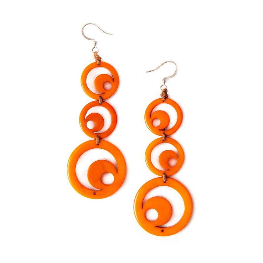 Moon Earrings: Orange