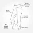 Organic Cotton Fleece Leggings: Black / S