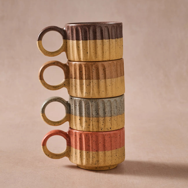Sundara Fluted Ceramic Espresso Mug