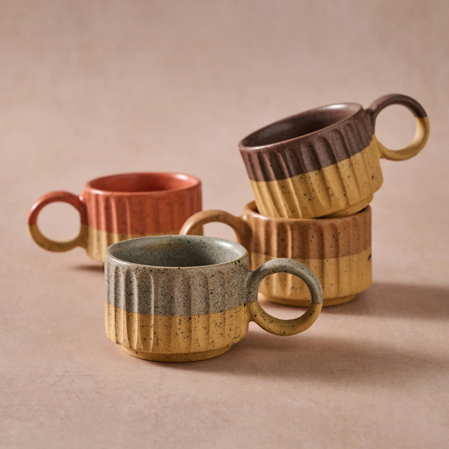 Sundara Fluted Ceramic Espresso Mug