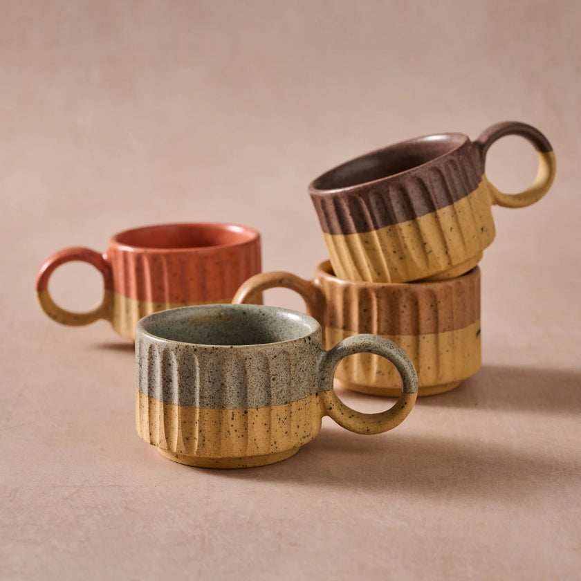 Sundara Fluted Ceramic Espresso Mug