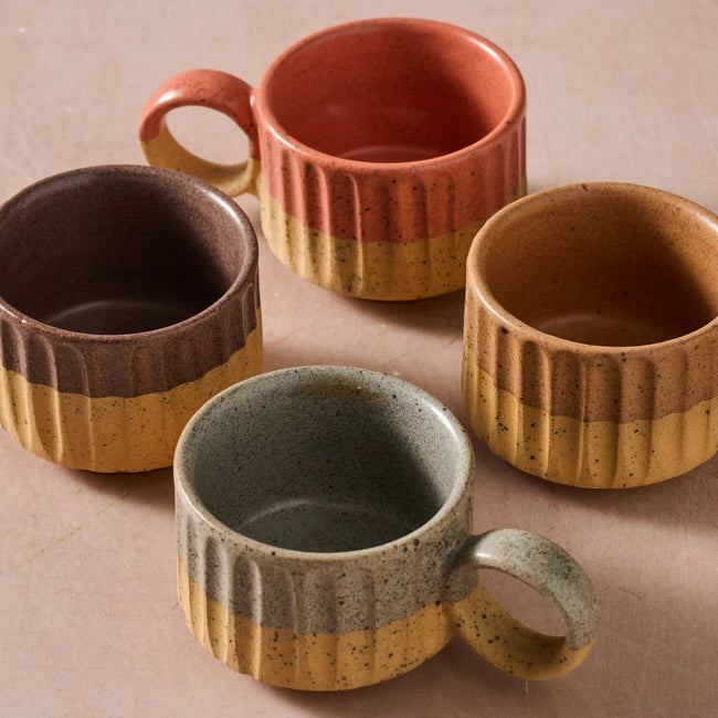 Sundara Fluted Ceramic Espresso Mug