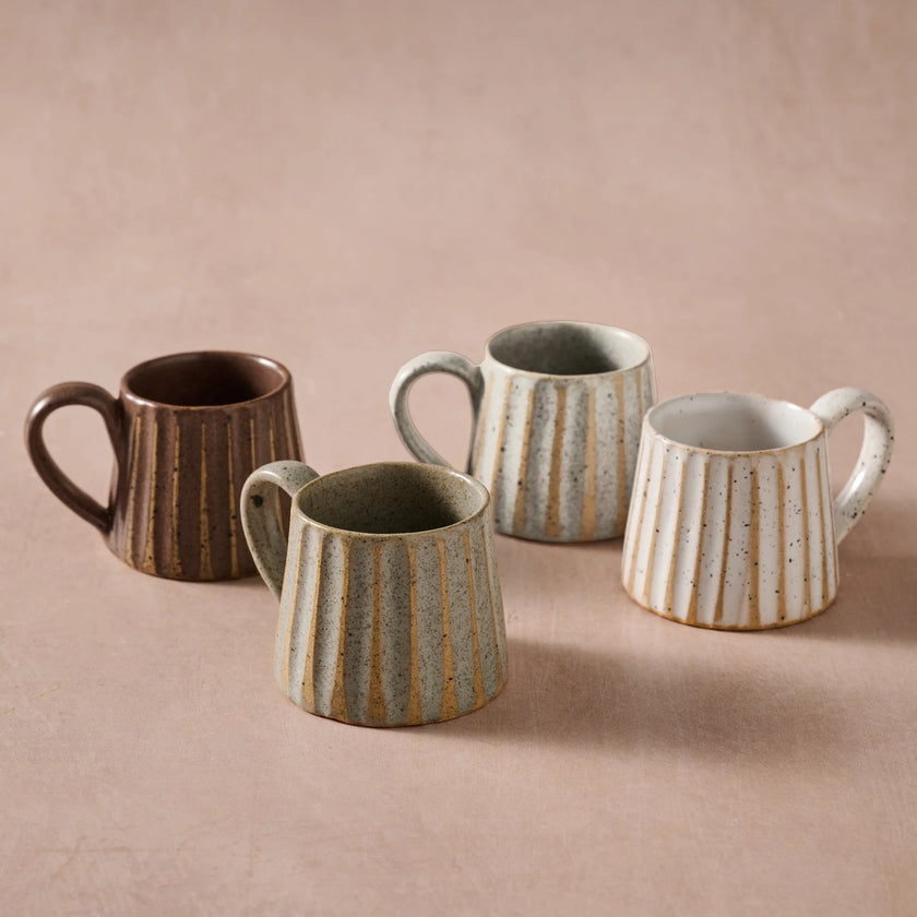 Sundara Conical Fluted Ceramic Espresso Mug
