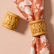 Lotus Blossom Carved Wood Napkin Rings