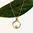 Wholeness Pearl Necklace - Brass