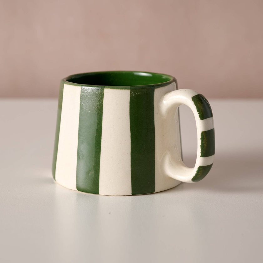Kahda Striped Mug - Green
