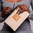 Canvas Pochi Pouch with Zipper – Elegant Evening Clutch Bag: Pale Blue