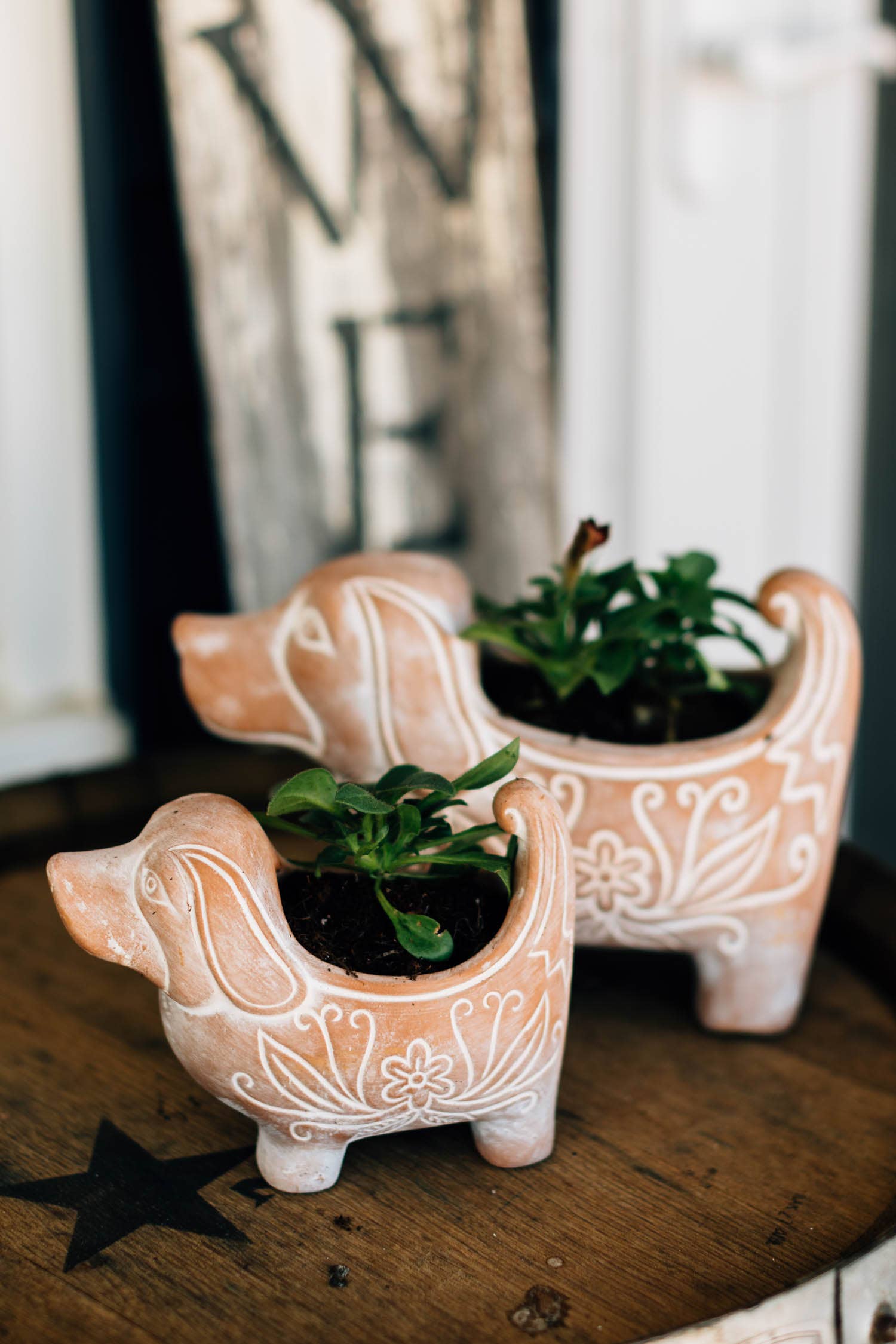 Terracotta Dog Planter 4.75