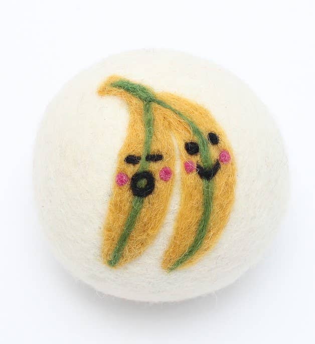 Eco Wool Dryer Balls: Bananas