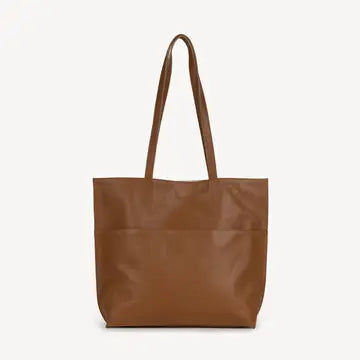 Pebbled Leather Everyday Tote - Camel