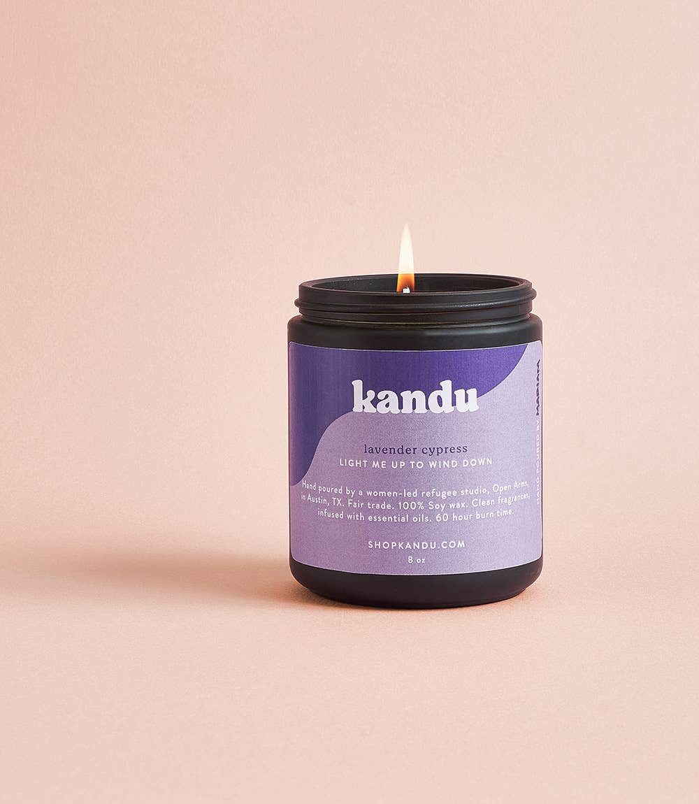 Lavender Cypress 8oz Hand-Poured Soy Wax Candle