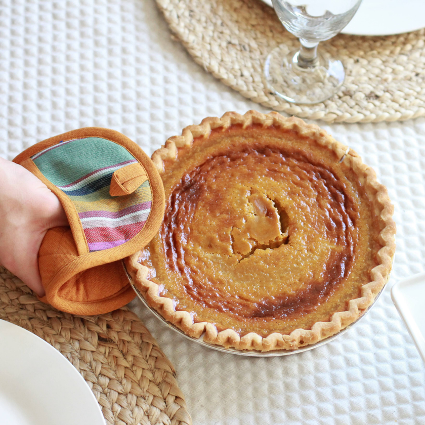 Double-Ended Oval Pot Holder: Slate