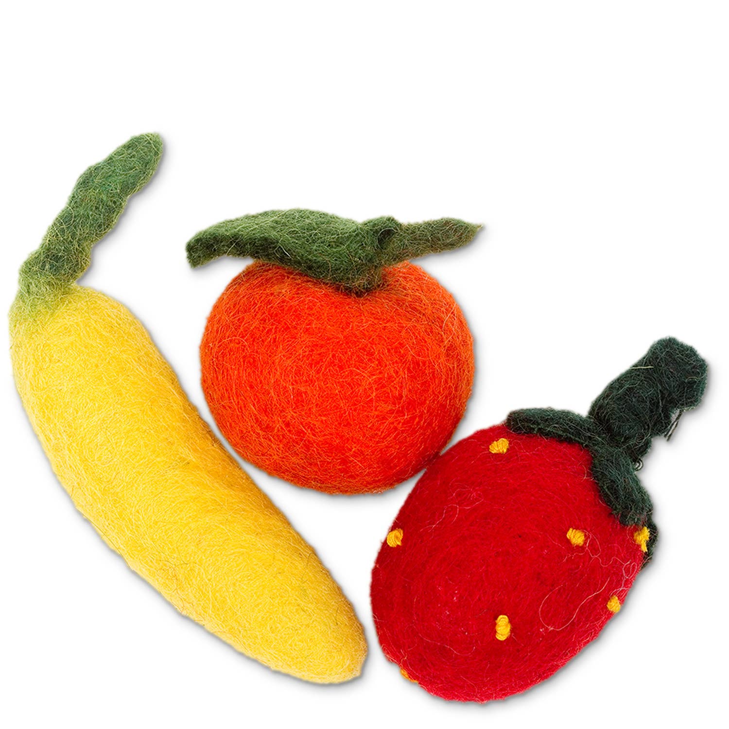 Fruit Wool Cat Toy - Pack of 3
