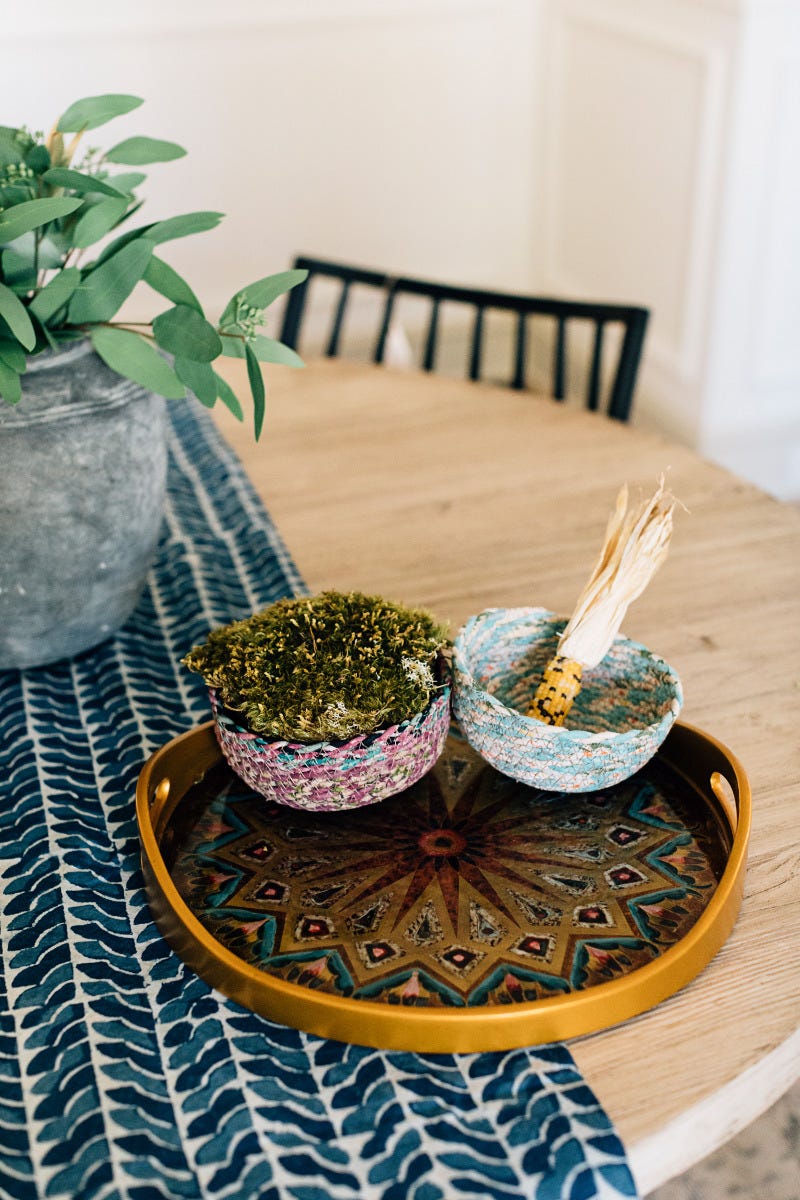 Swirling Sari Basket (SM)