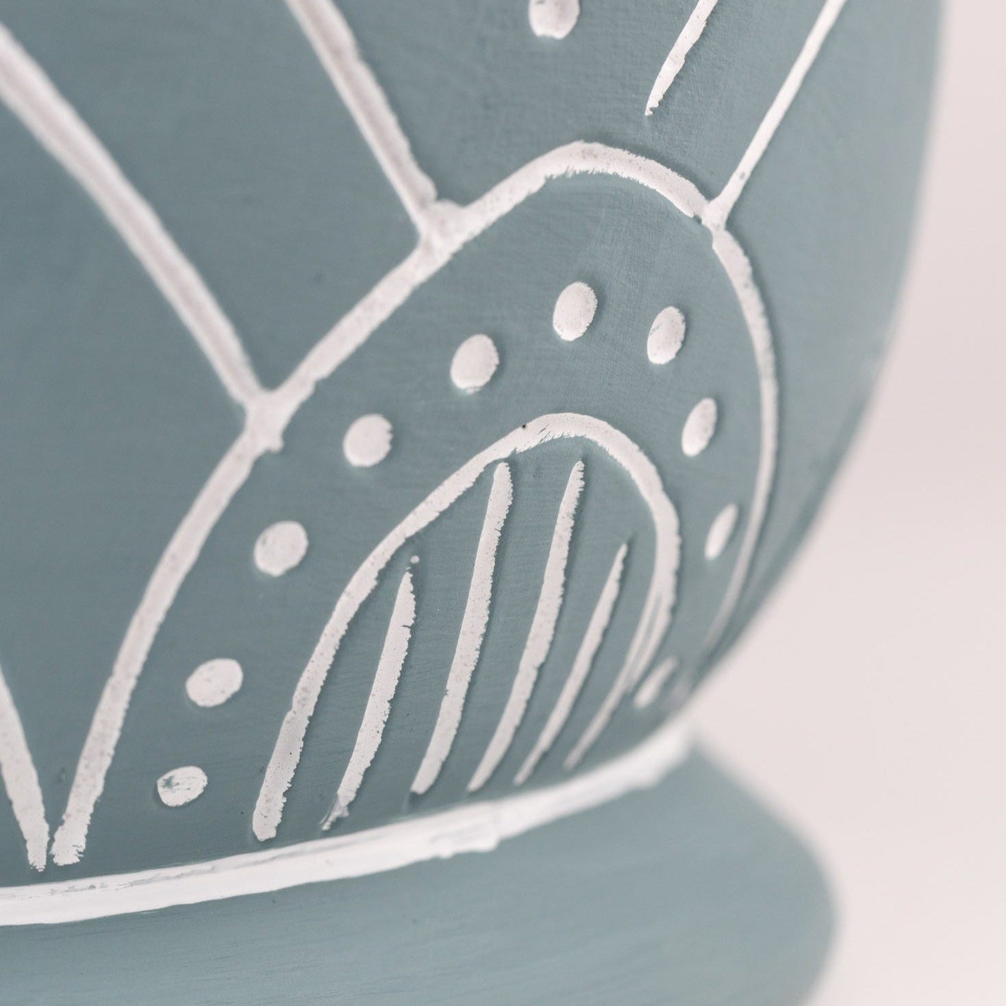 Geo Teal Terracotta Planter 8