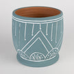 Geo Teal Terracotta Planter 8