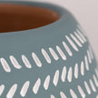 Teal Scored Terracotta Planter 7