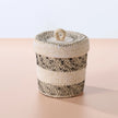 Dorakata Stitched Jute Basket w/ Lid