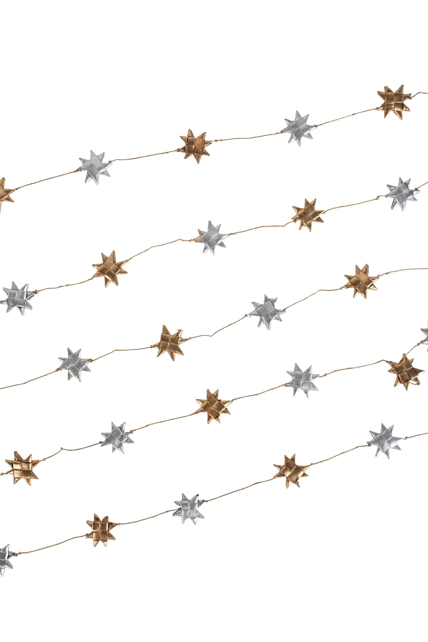 Silver and Gold Star Garland