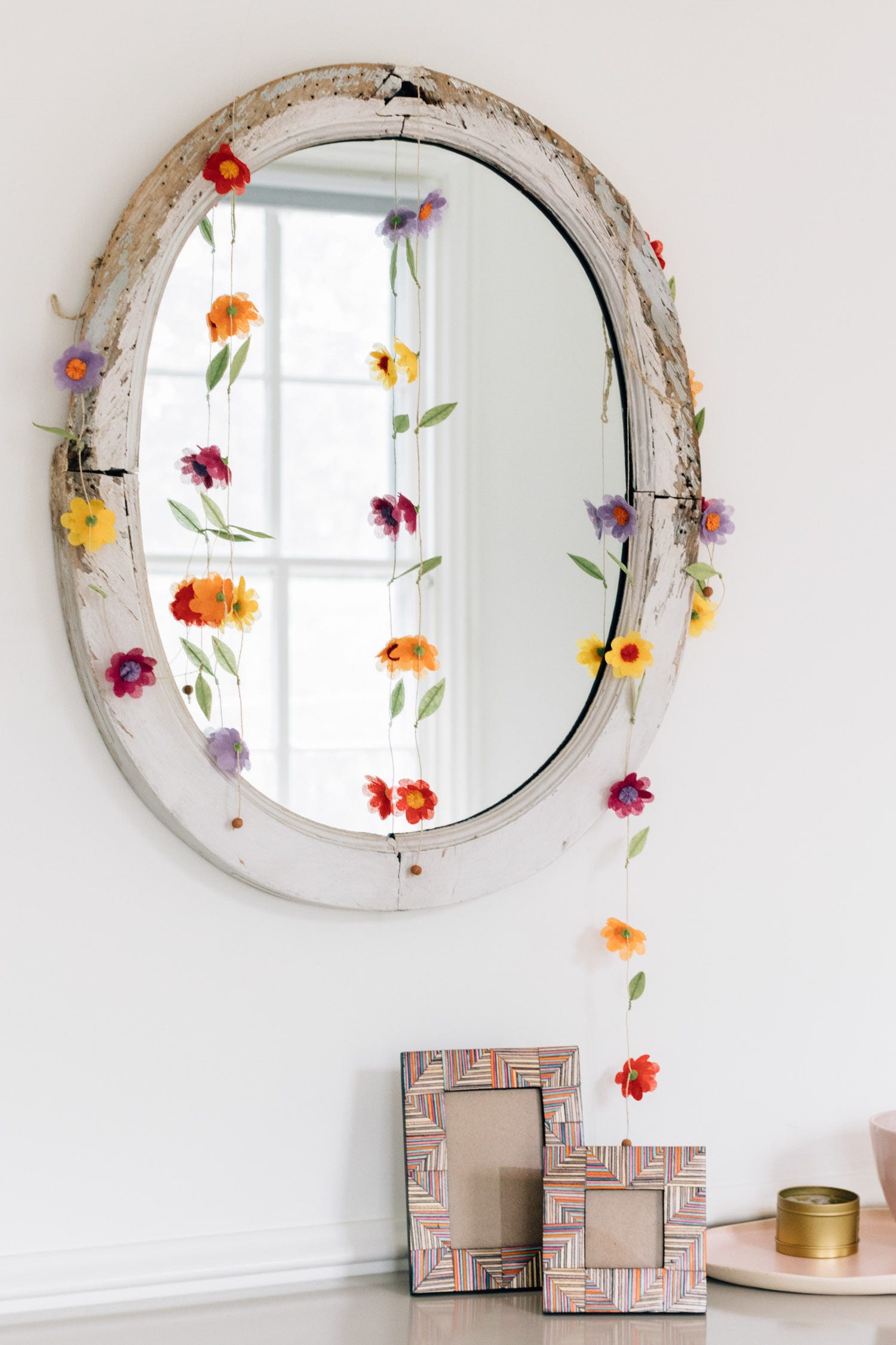 Silk Paper Flower Valance