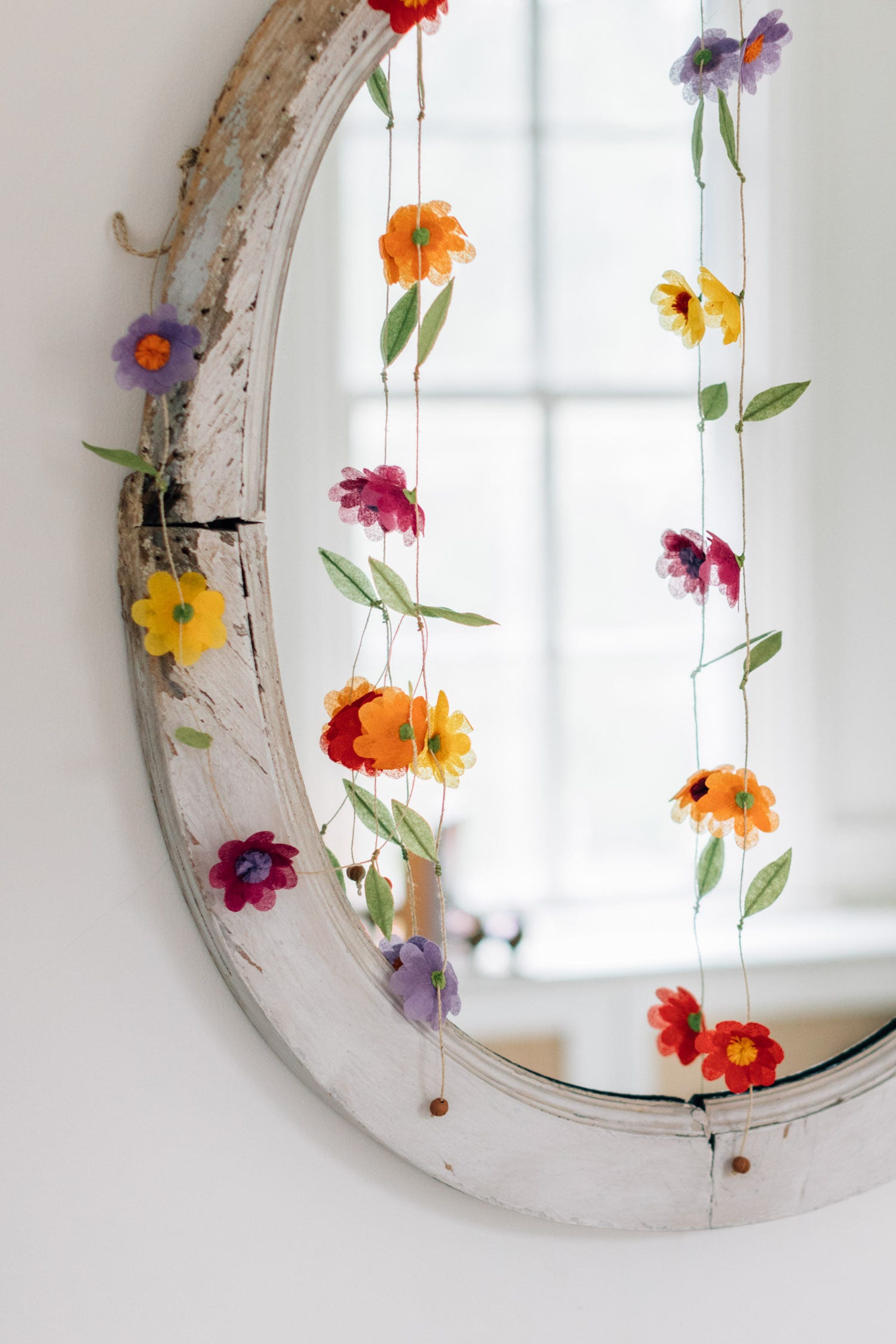 Silk Paper Flower Valance