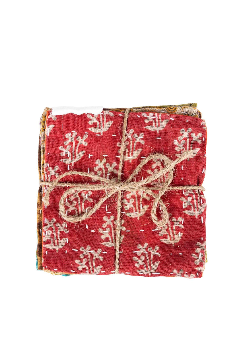 Surprise Kantha Coasters