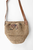 Jute Bucket Bag - Leather Strap
