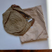 Jute Bucket Bag - Leather Strap