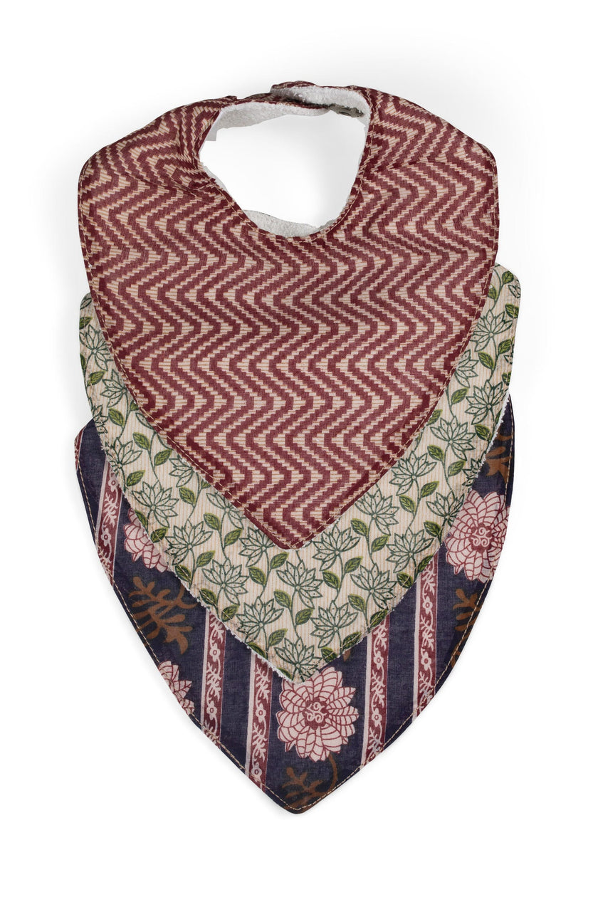 Upcycled Sari Baby Bibs