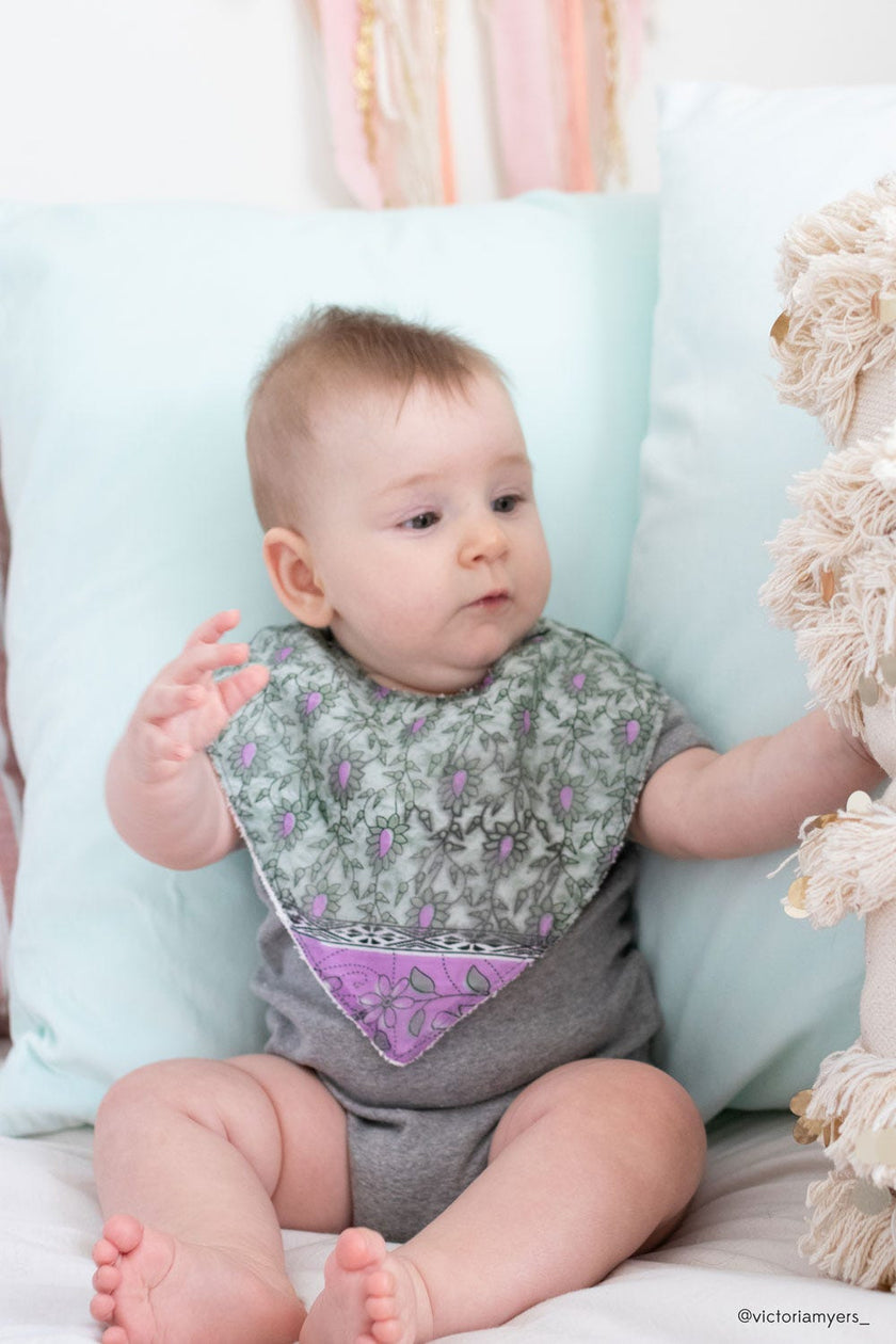 Upcycled Sari Baby Bibs