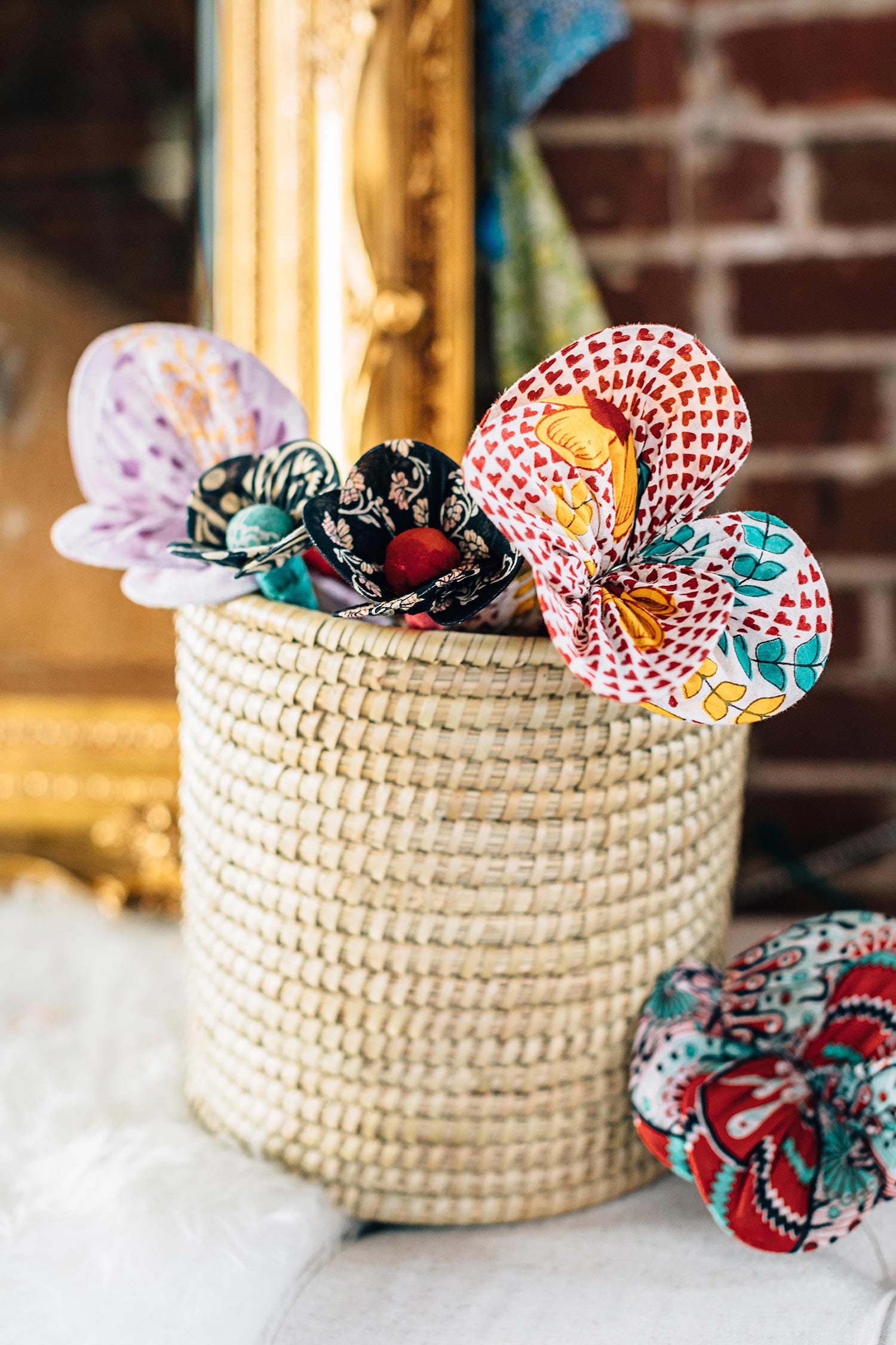 Recycled Sari Flower