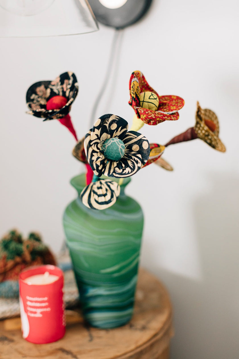 Recycled Sari Flower