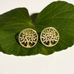 Tree of Life Post Earring brass
