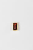 Garnet Gold Baguette Earrings