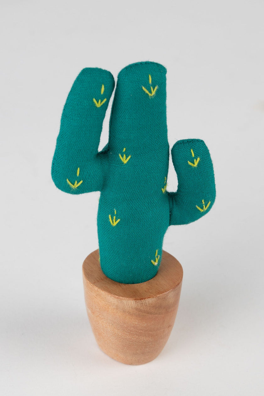 Handmade Mini Cotton Saguaro Cactus