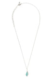 Aqua Pearl Silver Pendant Necklace