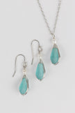 Aqua Pearl Silver Pendant Necklace