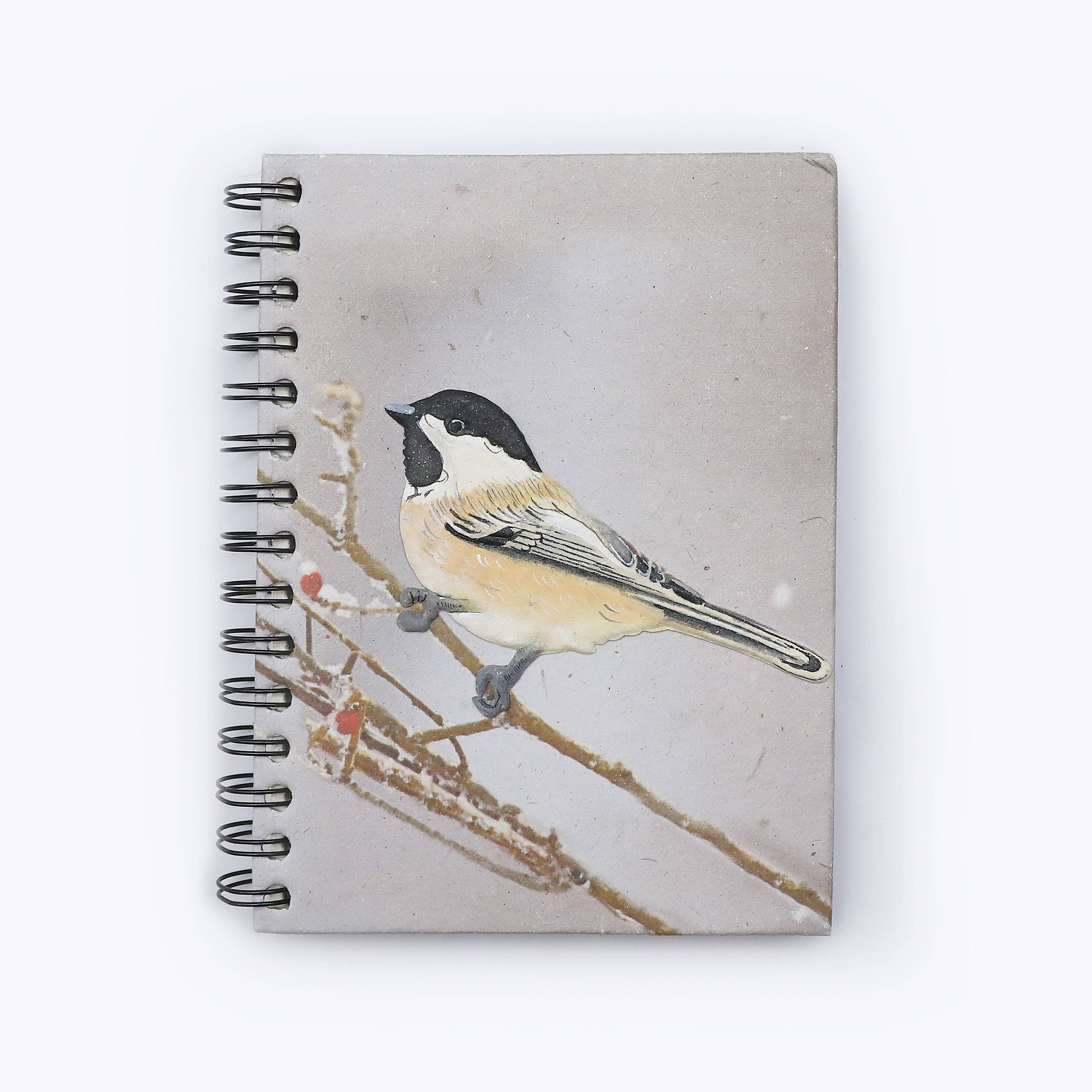 Large Notebook: Chickadee Design