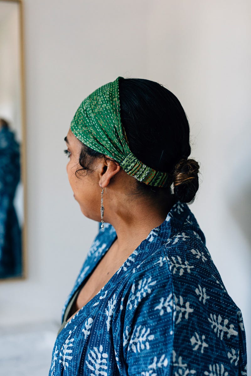 Kantha Stitch Headband