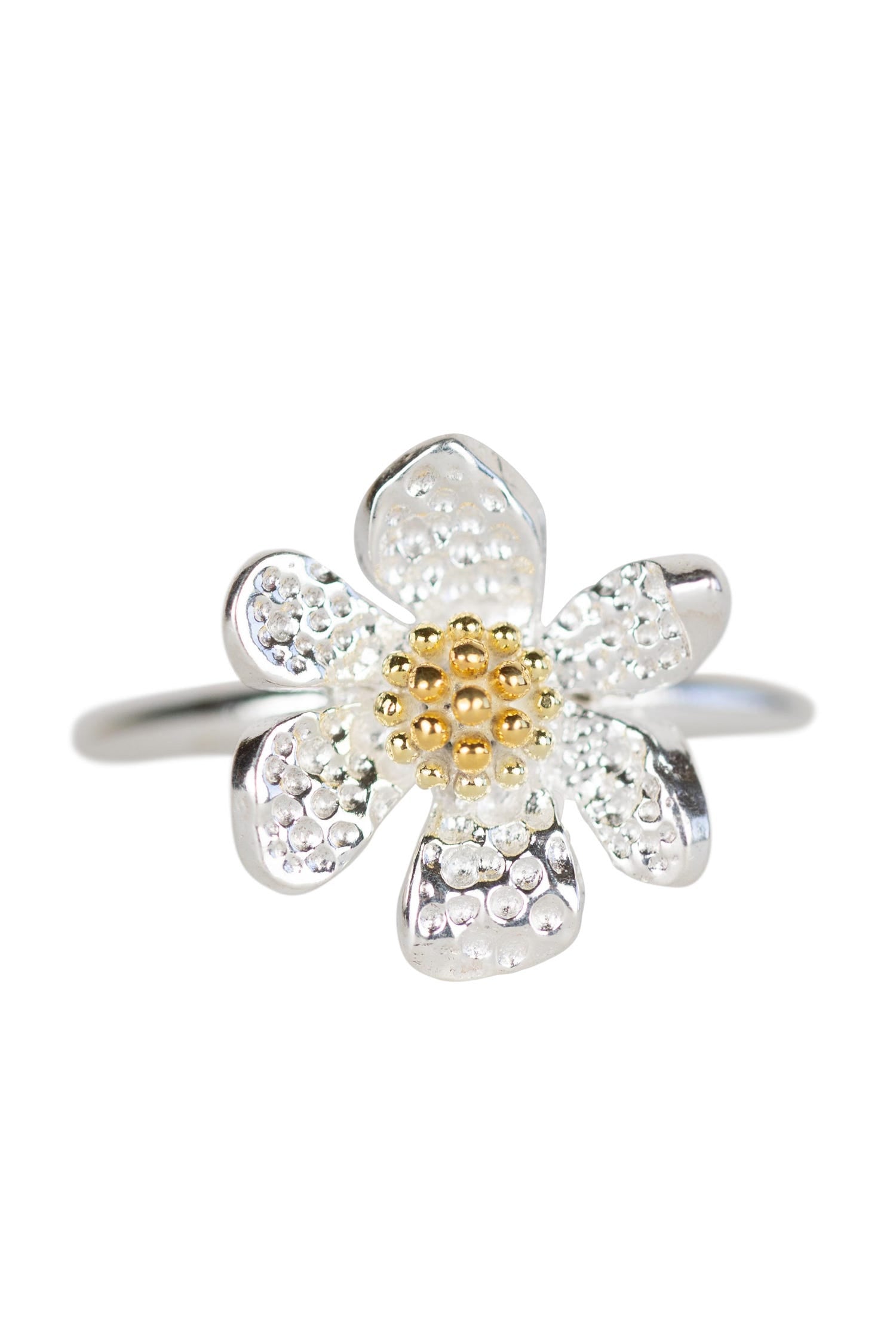 Silver Flower Ring