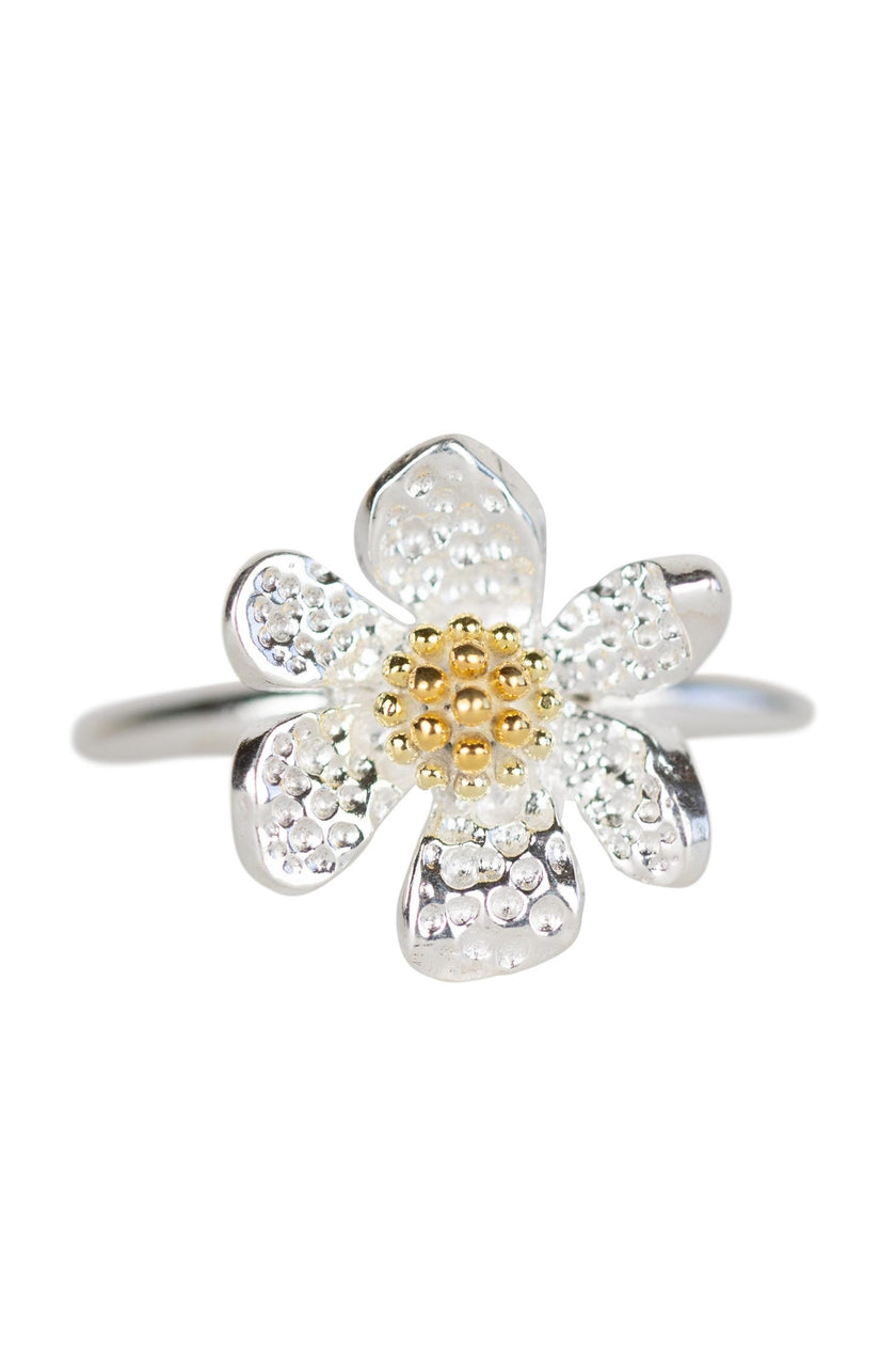 Silver Flower Ring
