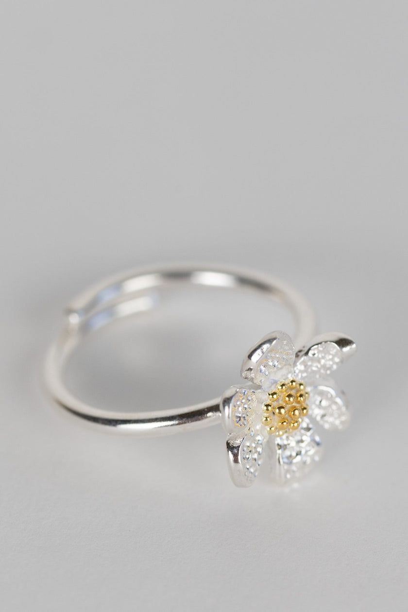 Silver Flower Ring