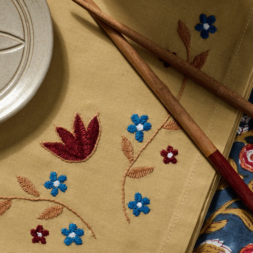 Aamani Floral Embroidered Napkin