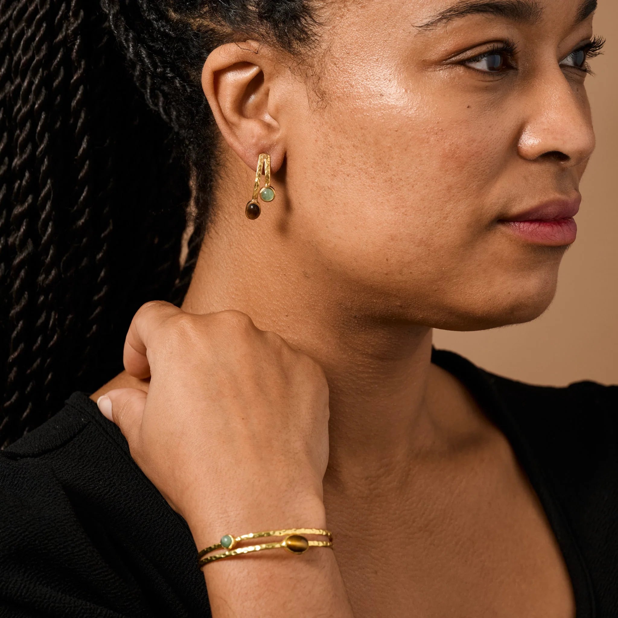 Sanja Tiger + Glass Stone Bracelet