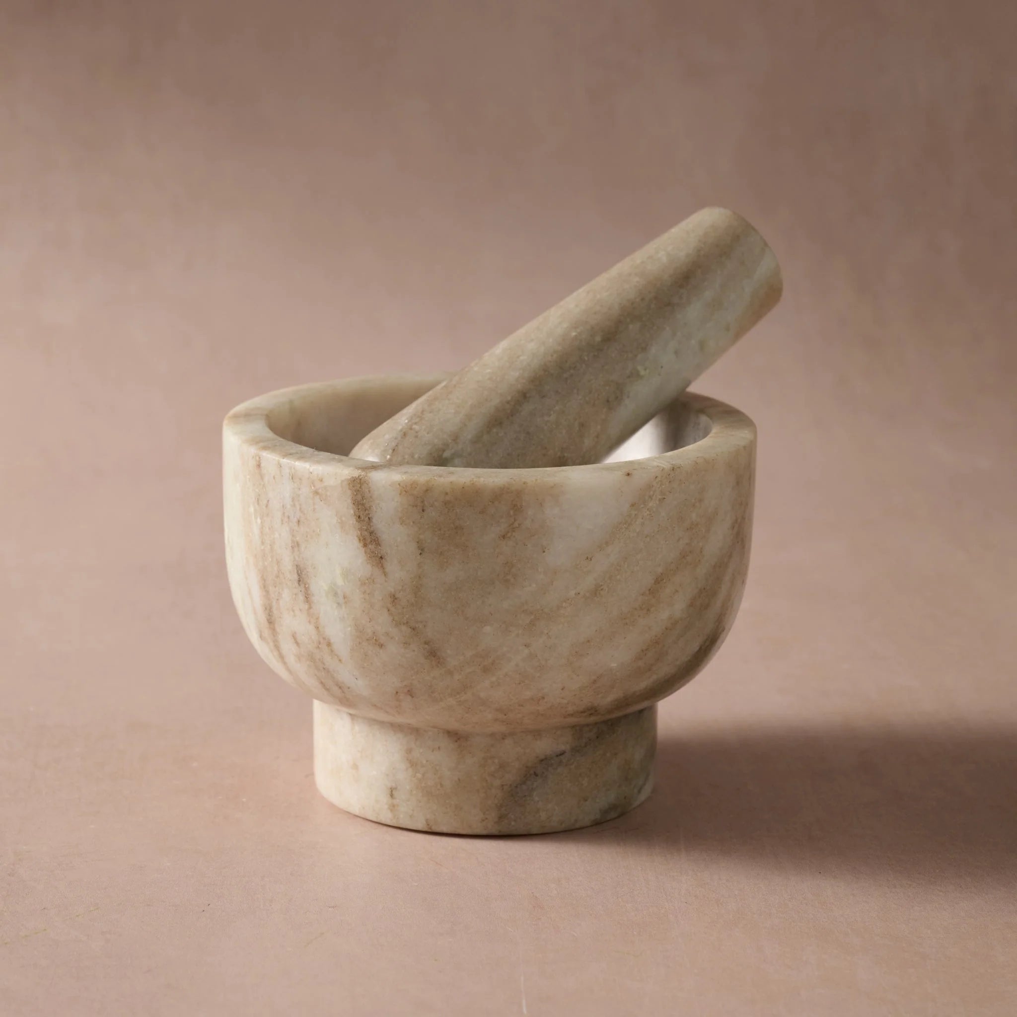 Morchana Marble Mortar + Pestle Set